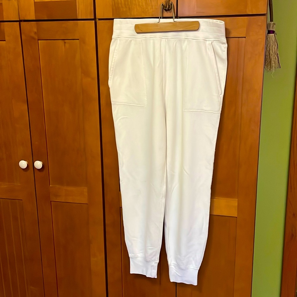 Rag & Bone /Jean cream French terry lounge pants. Medium